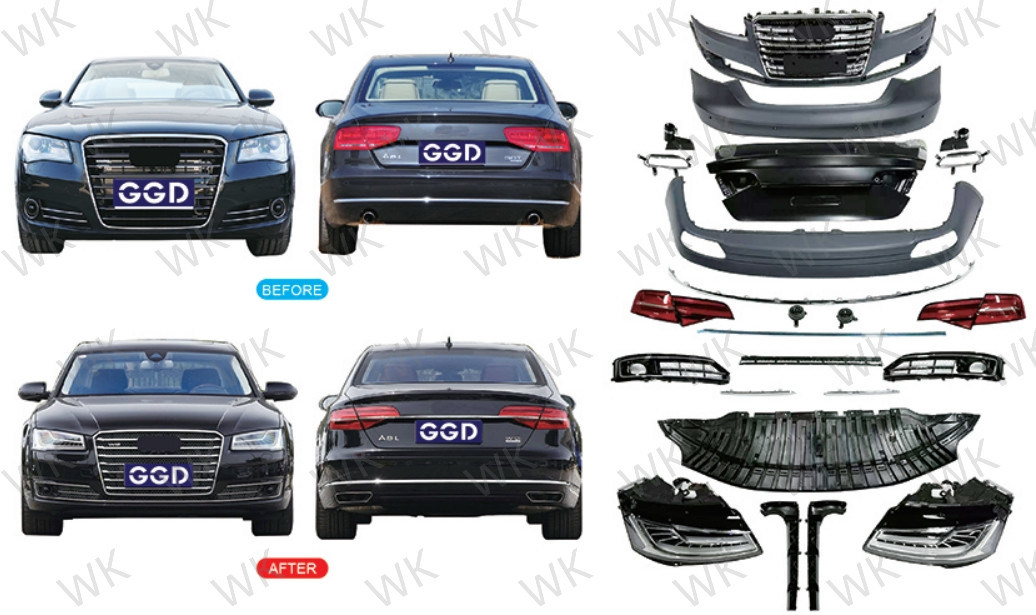 Aftermarket Audi A8 Body Kit From 2011-2014 Upgrade To 2015+ W12 Old To New